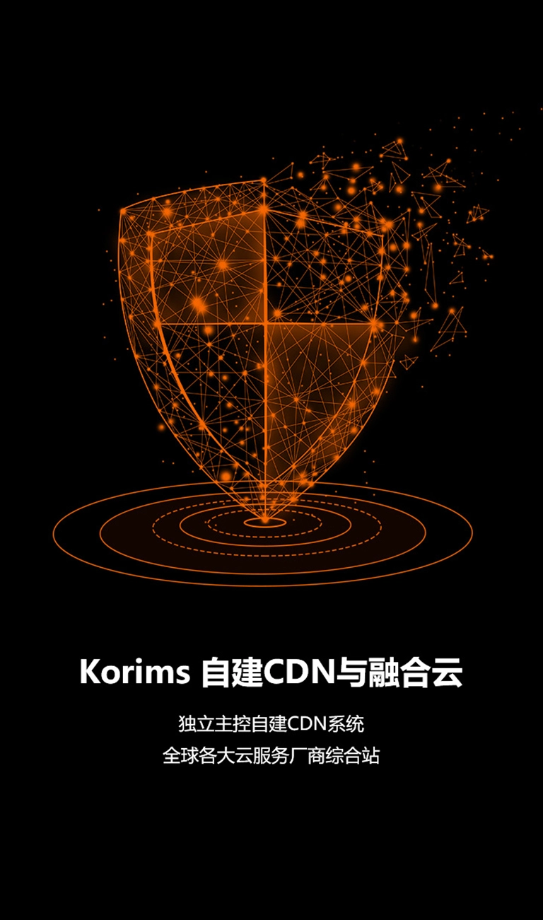 Korims self-built CDN and converged cloud